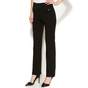 Calvin Klein High Rise Pull-on Wide Leg Cropped Pants Size L